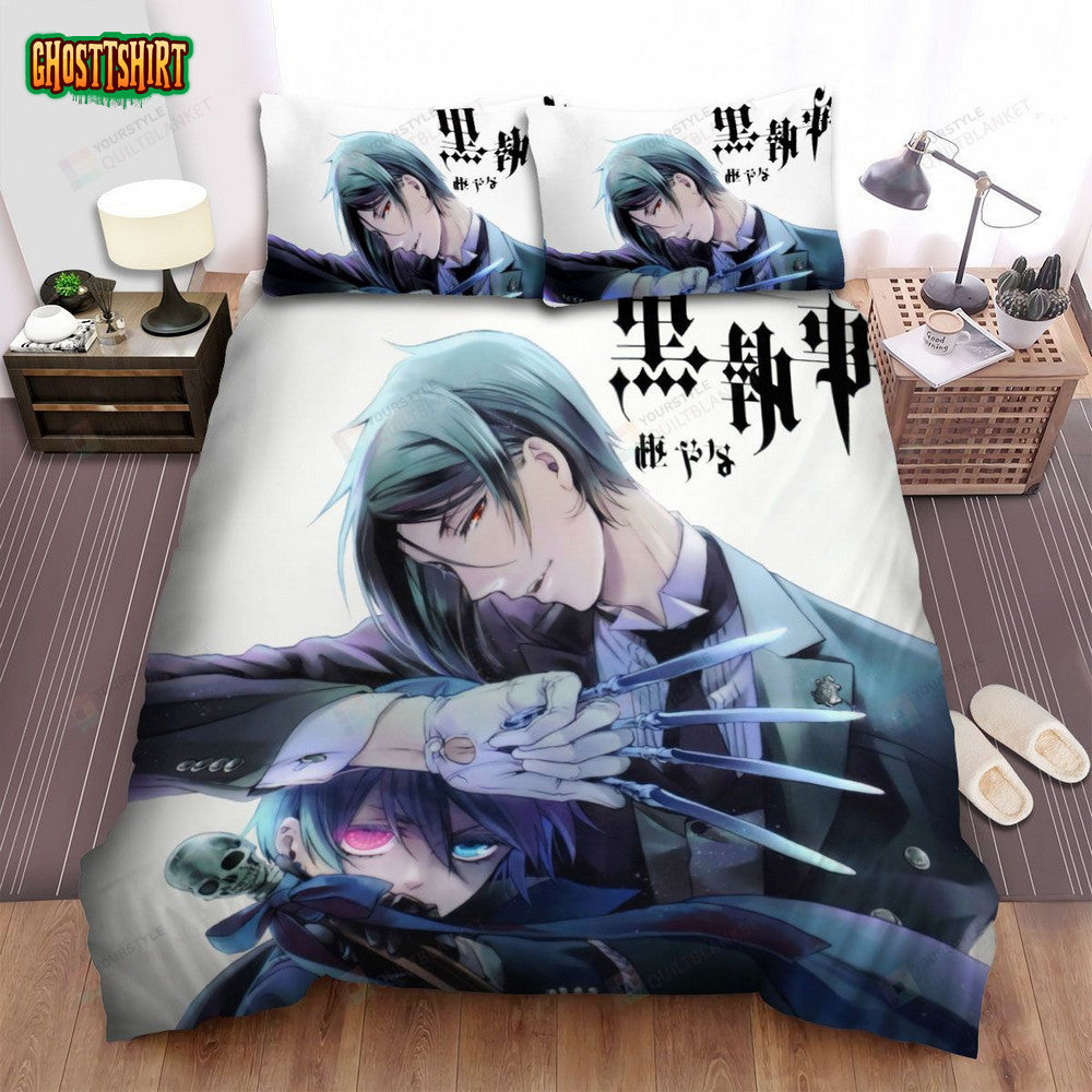 Black Butler Characters Sebastian And Ciel Bed Sheets Spread Comforter Duvet Cover Bedding Set