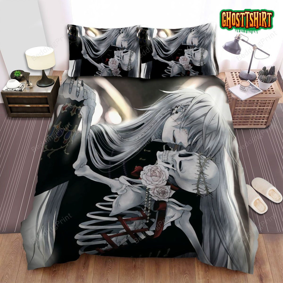 Black Butler Undertaker Art Bed Sheets Duvet Cover Bedding Set