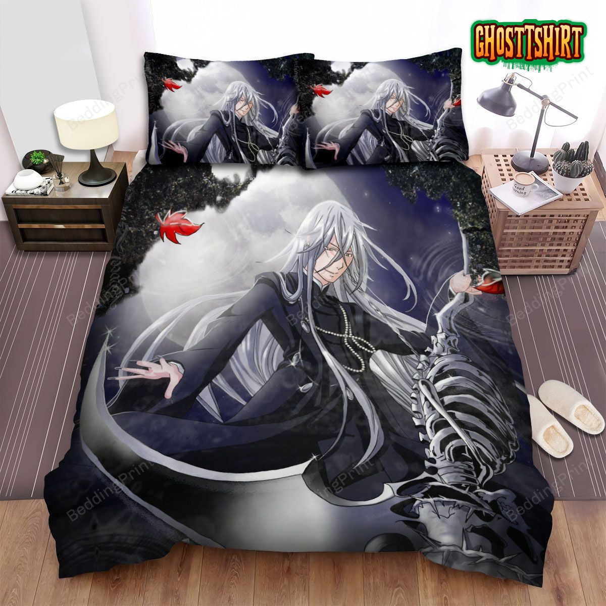 Black Butler Undertaker With The Skeleton Bed Sheets Duvet Cover Bedding Set