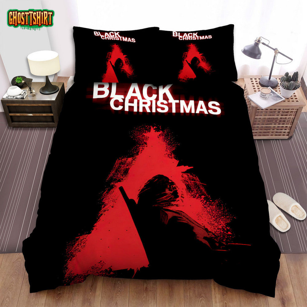 Black Christmas Movie Art Bed Sheets Spread Comforter Duvet Cover Bedding Set