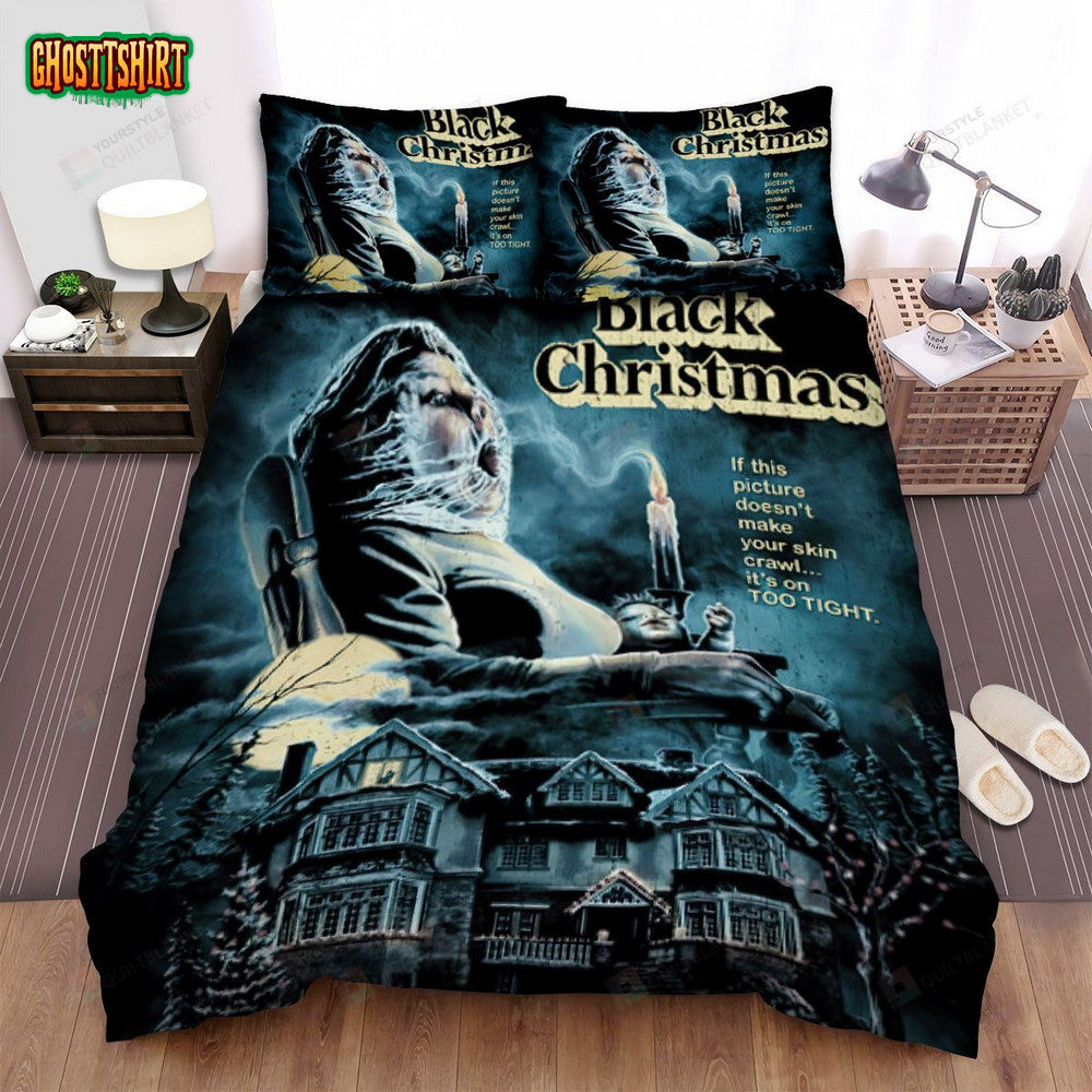 Black Christmas Movie Buliding Photo Bed Sheets Spread Comforter Duvet Cover Bedding Set