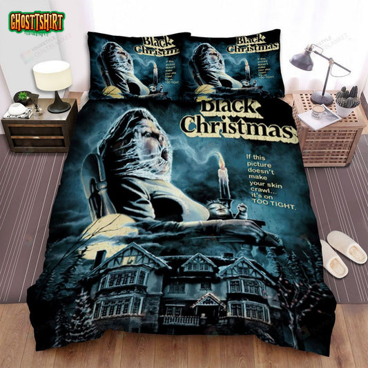 Black Christmas Movie Buliding Photo Bed Sheets Spread Comforter Duvet Cover Bedding Set