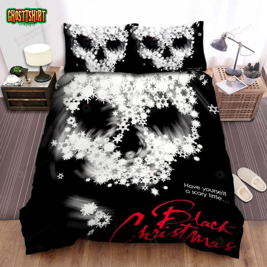 Black Christmas Movie Skullcap Photo Bed Sheets Spread Comforter Duvet Cover Bedding Set