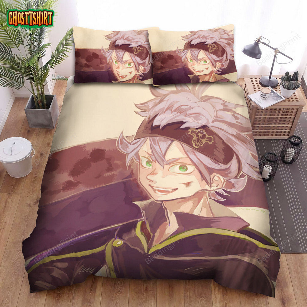 Black Clover (2017–2021) Asta's Art Movie Poster Bed Sheets Duvet Cover Bedding Set
