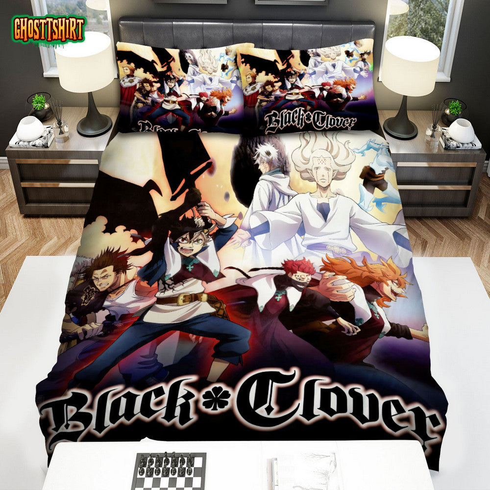 Black Clover (2017–2021) Poster Movie Poster Bed Sheets Duvet Cover Bedding Set