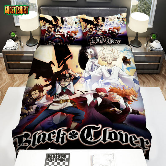 Black Clover (2017–2021) Poster Movie Poster Bed Sheets Duvet Cover Bedding Set