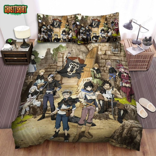 Black Clover (2017–2021) Season 1 Movie Poster Bed Sheets Duvet Cover Bedding Set