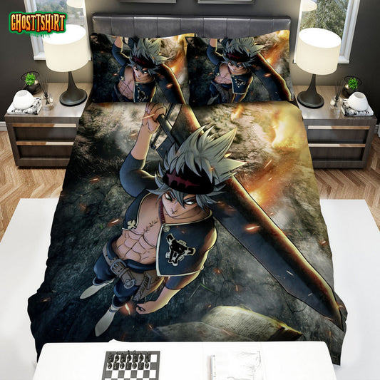 Black Clover (2017–2021) Vestige Movie Poster Bed Sheets Duvet Cover Bedding Set