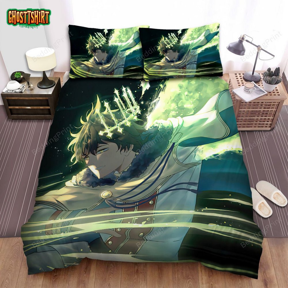 Black Clover (2017–2021) Wind Magician Movie Poster Bed Sheets Duvet Cover Bedding Set