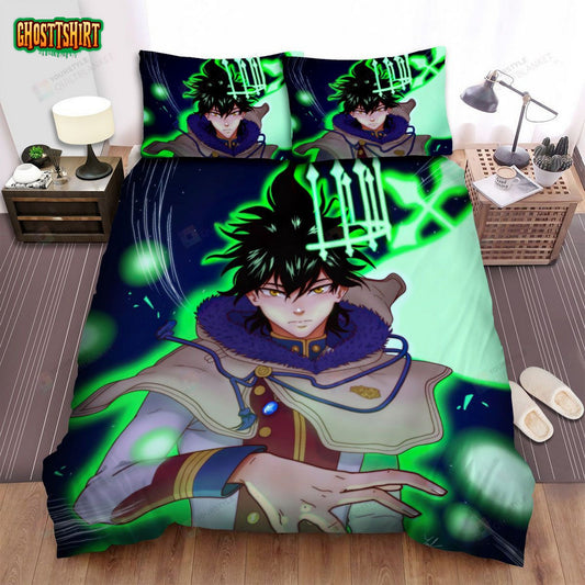 Black Clover Character Yuno Bed Sheets Spread Comforter Duvet Cover Bedding Set