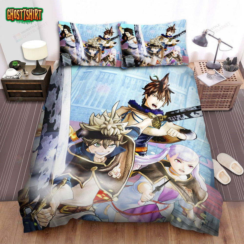 Black Clover Characters In Battle Bed Sheets Spread Comforter Duvet Cover Bedding Set