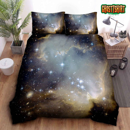 Black Galaxy Bed Sheets Duvet Cover Bedding Set