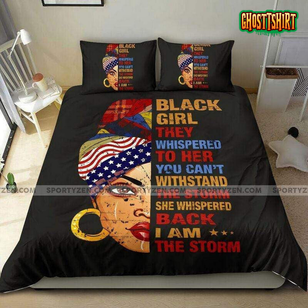 Black Girl African I Am The Storm Duvet Cover Bedding Set
