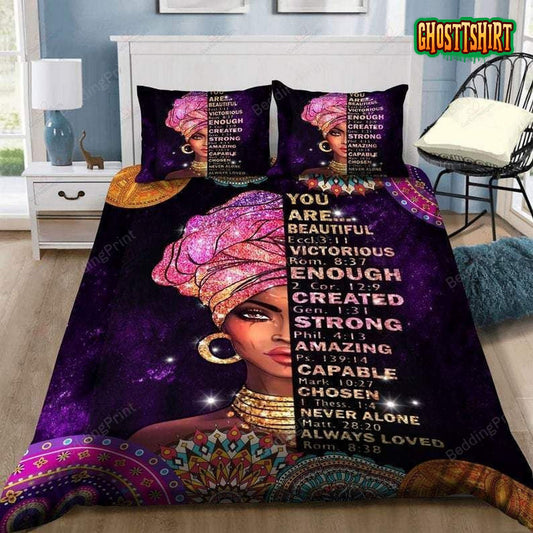 Black Girl Bling Beautiful Duvet Cover Bedding Set