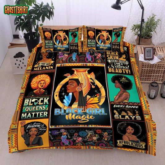 Black Girl Magic Bed Sheets Duvet Cover Bedding Set