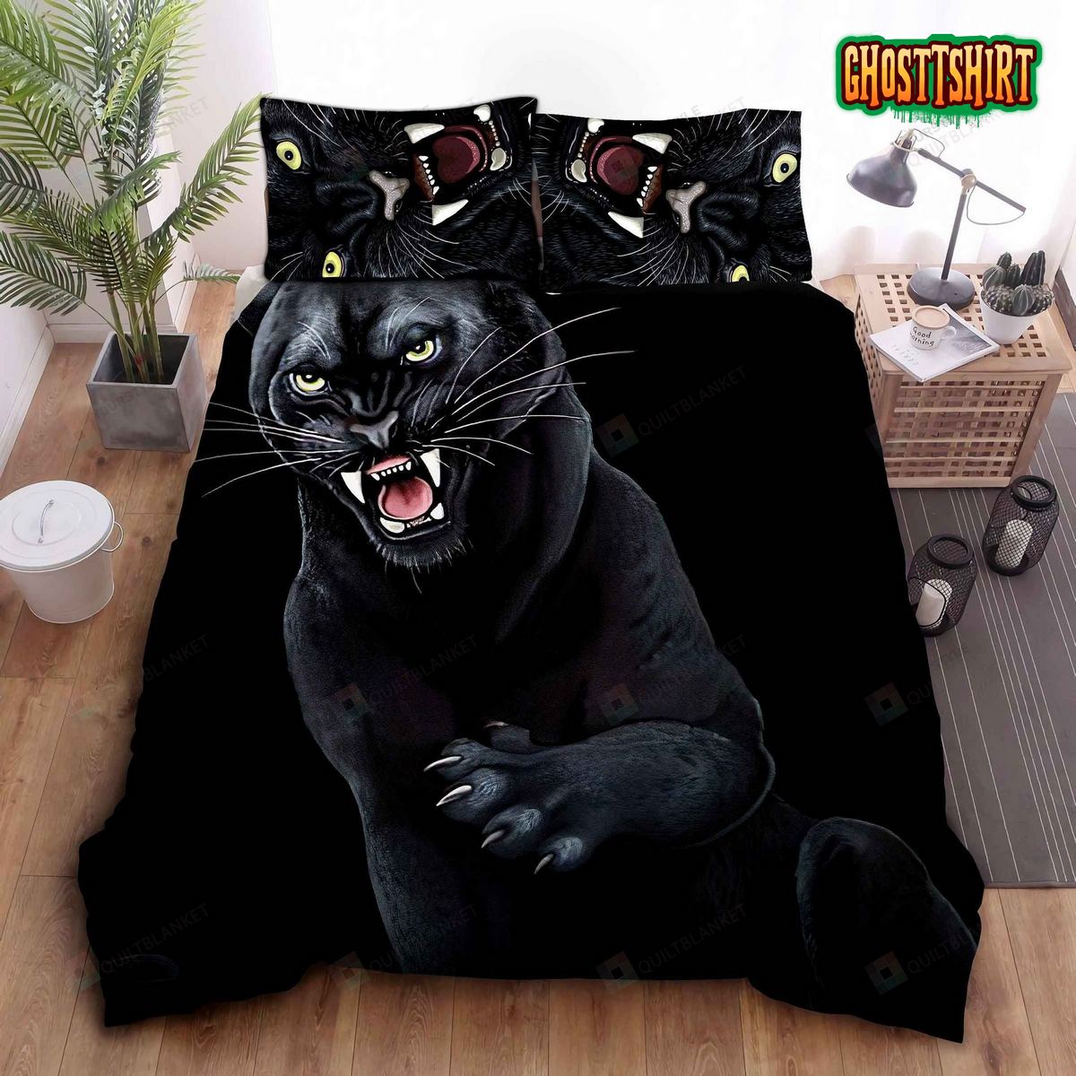 Black Panther Bed Sheets Spread Duvet Cover Bedding Set