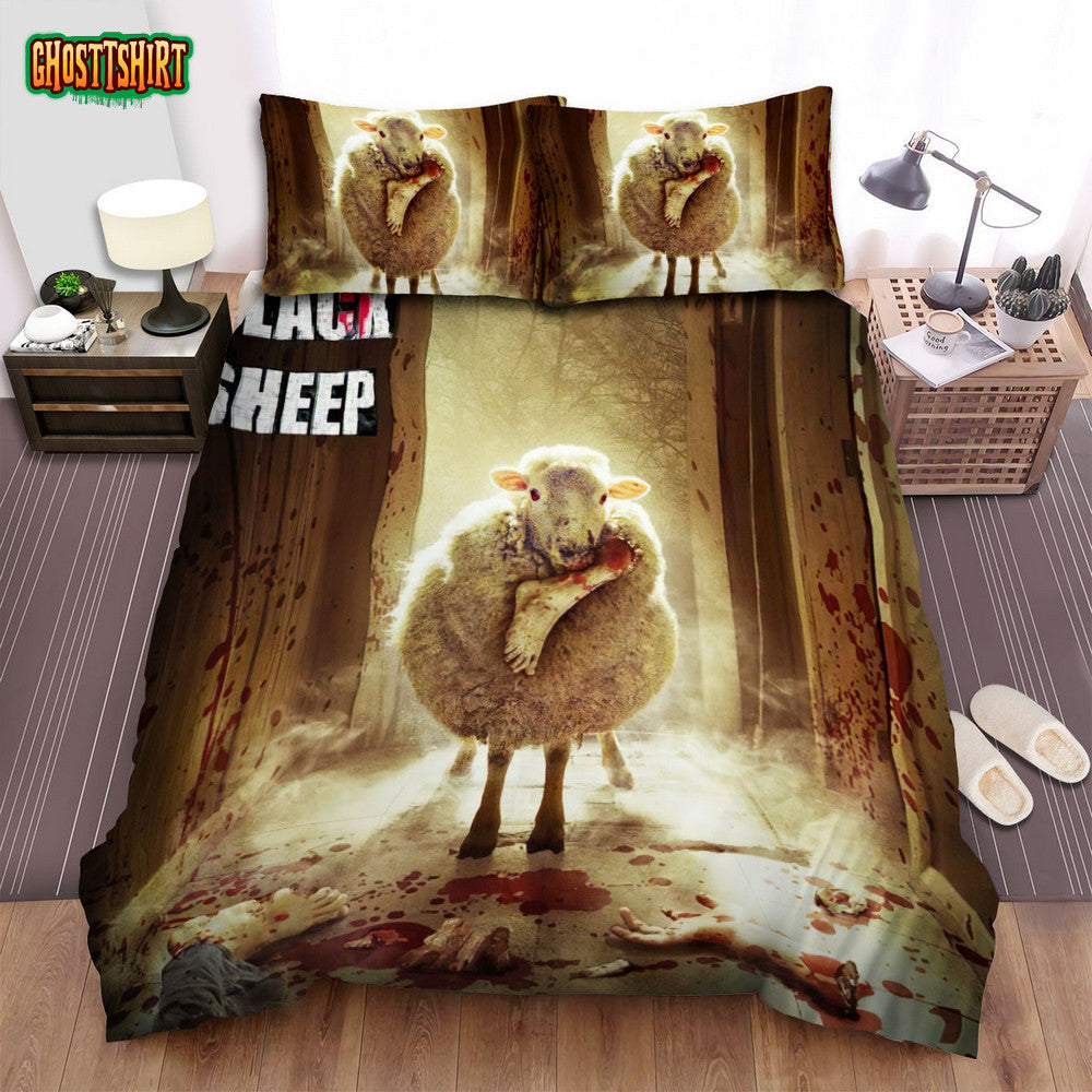 Black Sheep The Sheep With Blood Scene Movie Bed Sheets Spread Comforter Duvet Cover Bedding Set