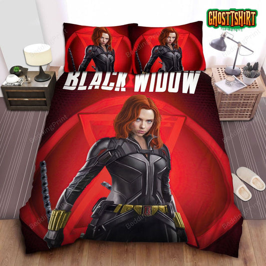 Black Widow, Red Hair Agent Bed Sheets Duvet Cover Bedding Set