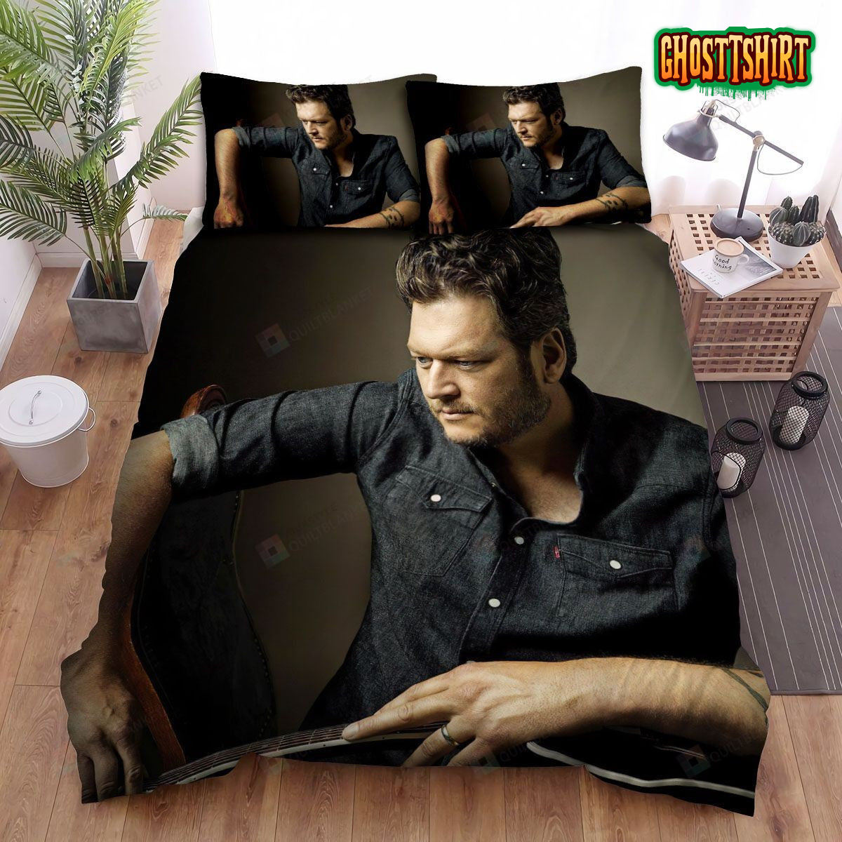 Blake Shelton The Mature Man Bed Sheets Spread Duvet Cover Bedding Set