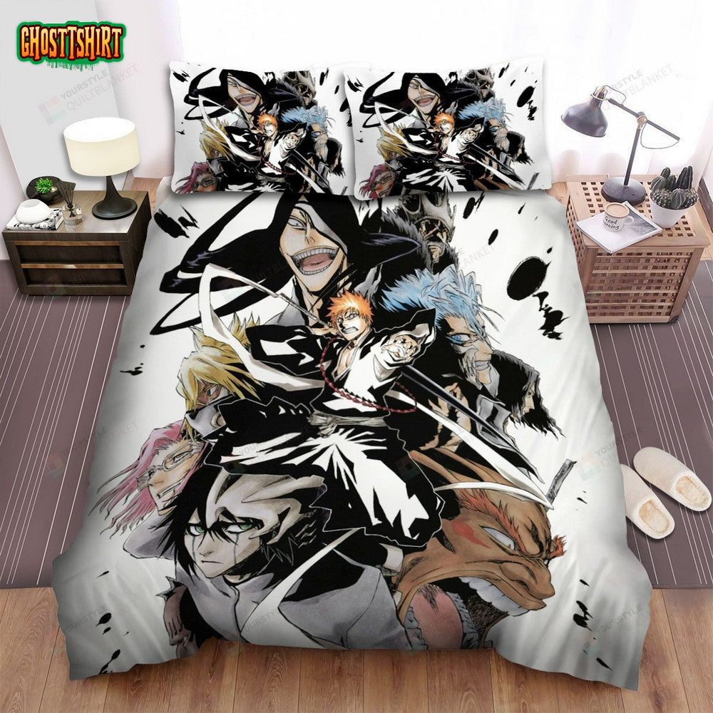 Bleach Characters Portrait Art Bed Sheets Spread Comforter Duvet Cover Bedding Set