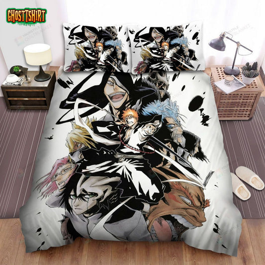 Bleach Characters Portrait Art Bed Sheets Spread Comforter Duvet Cover Bedding Set