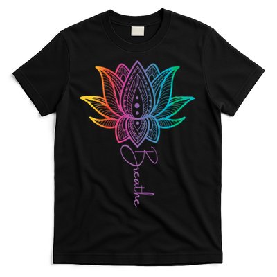 Breathe Lotus Mandala Unalome Inspire & Shine Creations T-Shirt