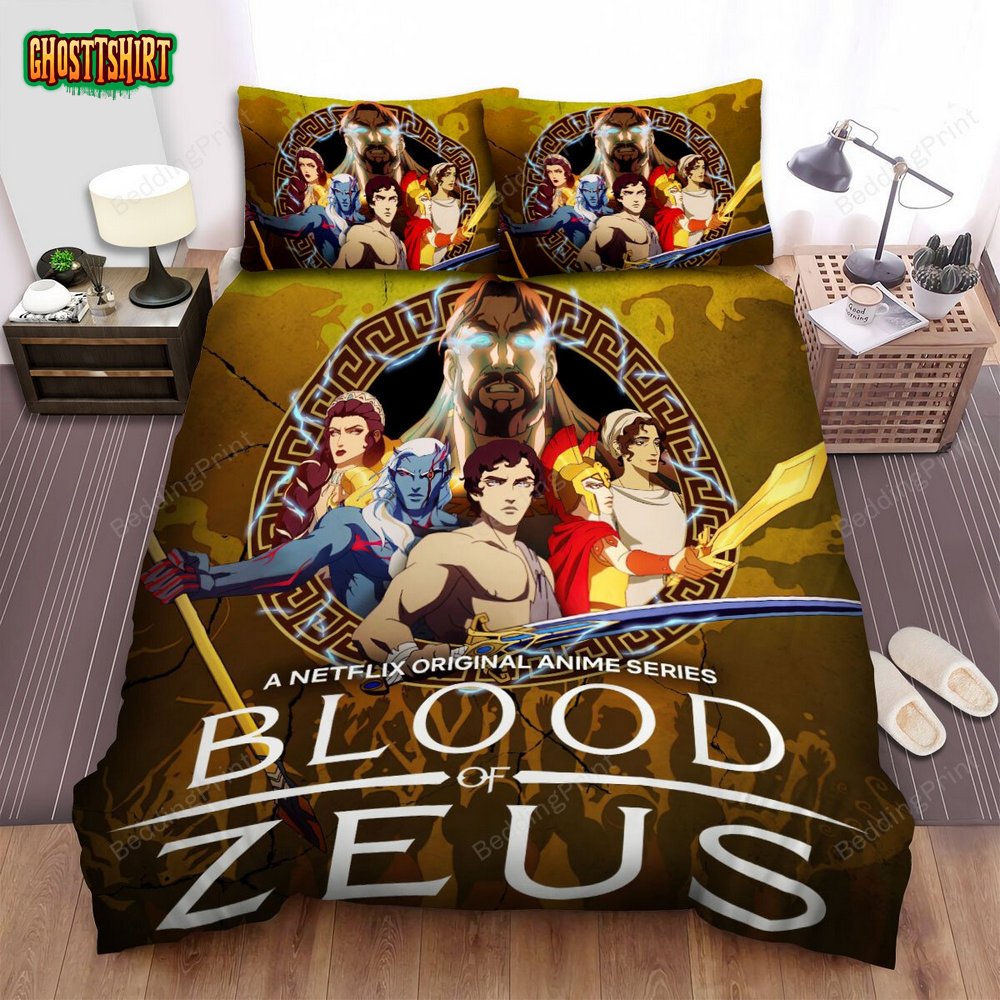 Blood Of Zeus Main Characters On Netflix Poster Bed Sheets Spread Duvet Cover Bedding Set