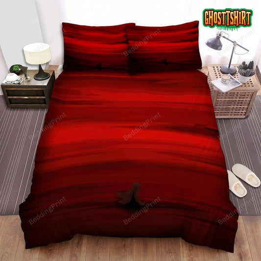 Blood Red Sky Blood Color Background Movie Picture Bed Sheets Duvet Cover Bedding Set