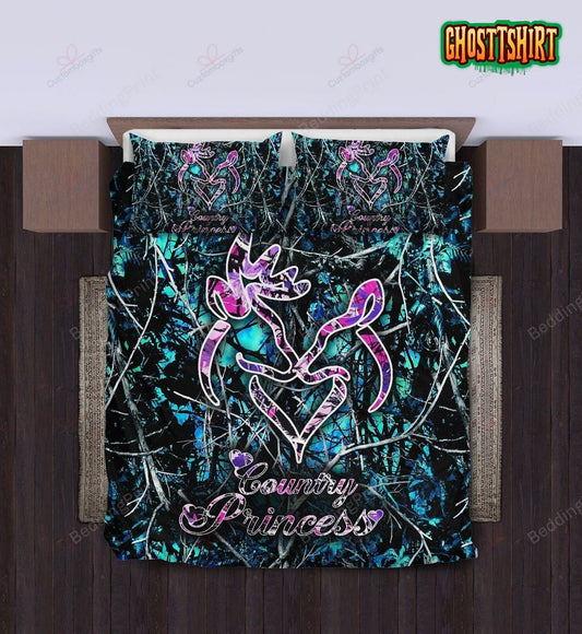 Blue Camo Girl Bedding Set