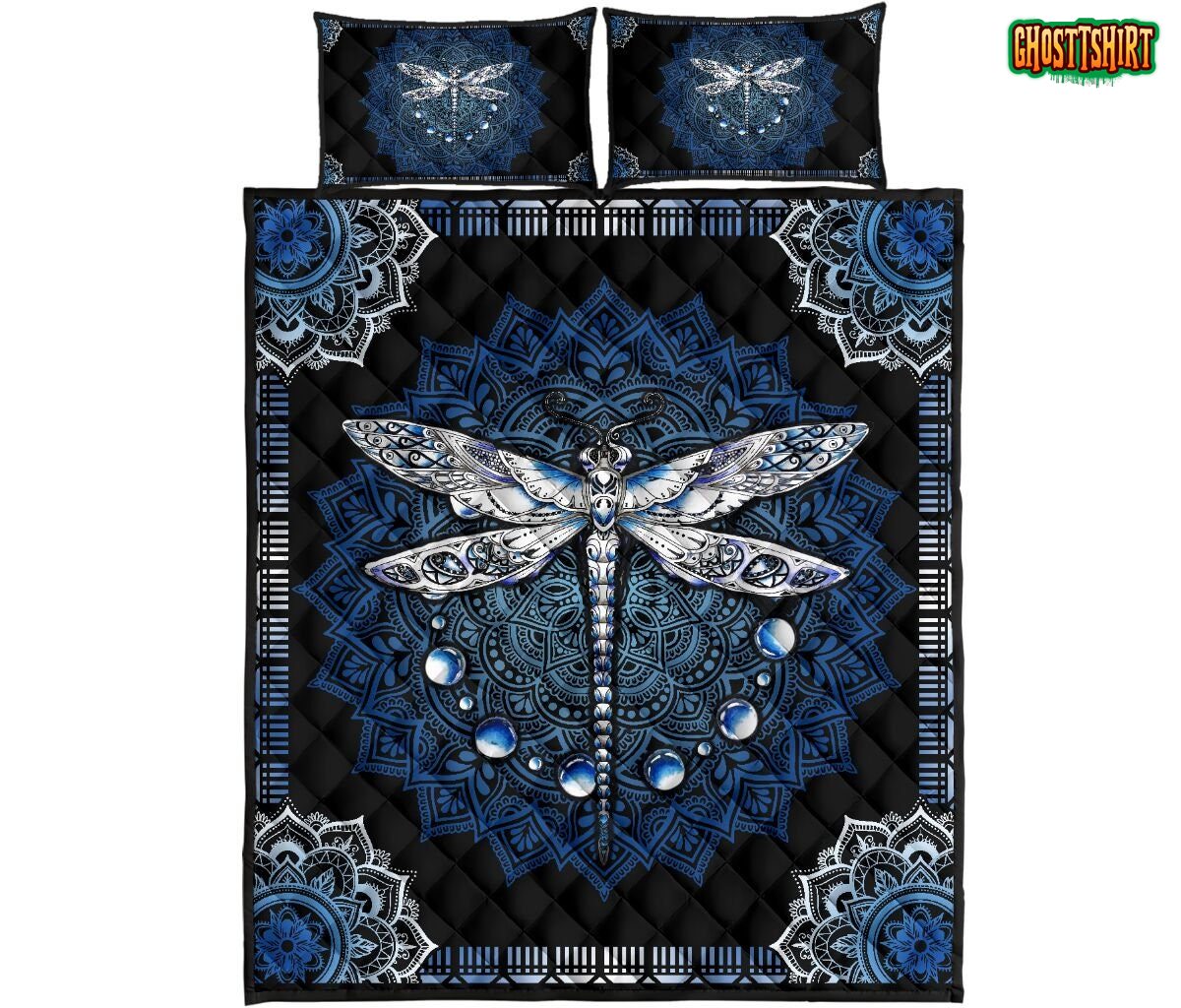 Blue Dragonfly Bedding Set