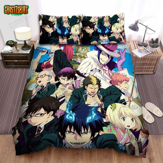Blue Exorcist Anime Character Bed Sheets Spread Comforter Duvet Cover Bedding Set