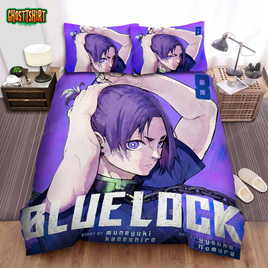 Blue Lock Reo Mikage On Volume 8 Poster Bed Sheets Spread Duvet Cover Bedding Set