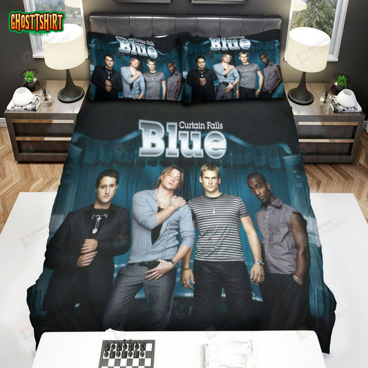 Blue (Music Band) Curtain Fall Bed Sheets Spread Comforter Duvet Cover Bedding Set