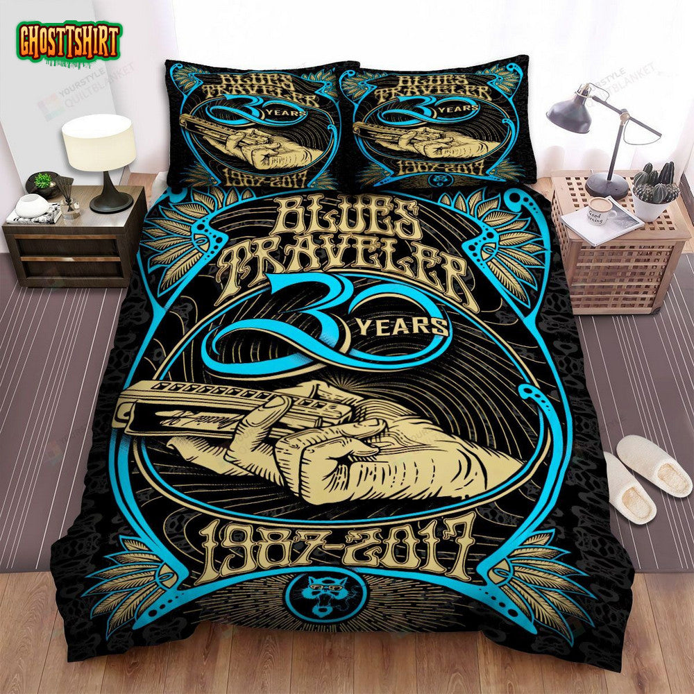 Blues Traveler Band 30 Years Poster Bed Sheets Spread Comforter Duvet Cover Bedding Set