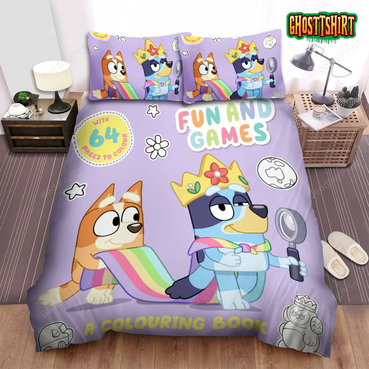 Bluey Fun & Games Bed Sheets Spread Duvet Cover Bedding Set