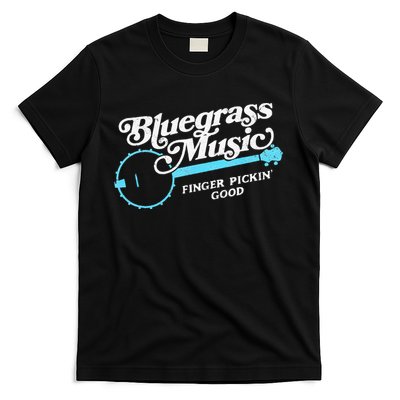 Bluegrass Music Finger Pickin Good Banjo Design Graphic T-Shirt