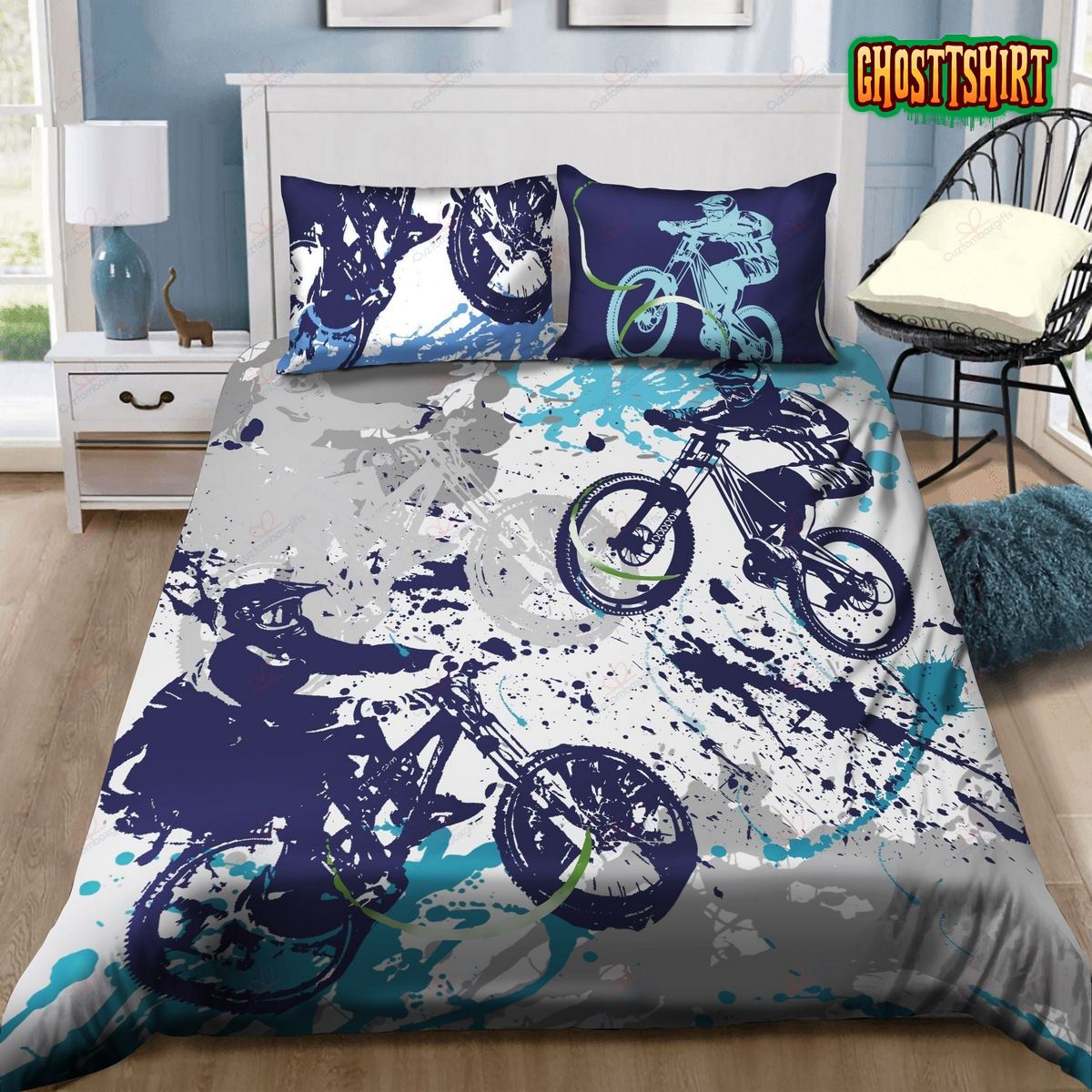 Bmx Bike Racing Bed Sheets Duvet Cover Bedding Set