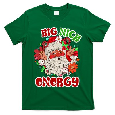 Big Nick Energy Hippie Santa Claus Christmas Peace T-Shirt