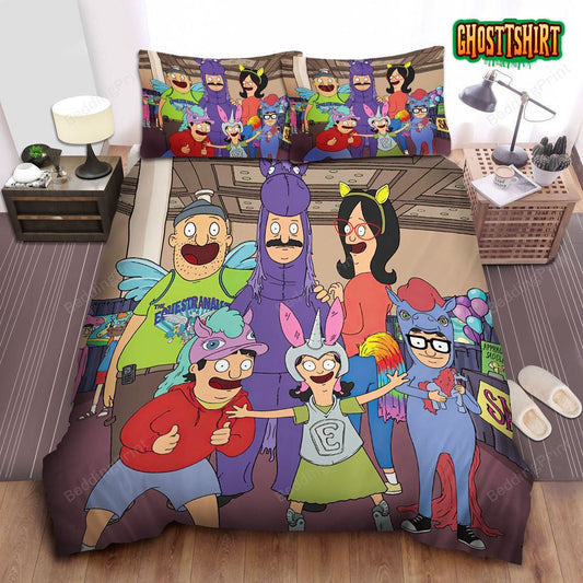 Bob's Burgers In The Equestranauts Episode Bed Sheets Duvet Cover Bedding Set