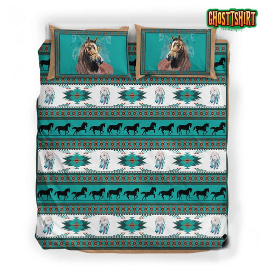 Boho Horse Bed Sheets Duvet Cover Bedding Set