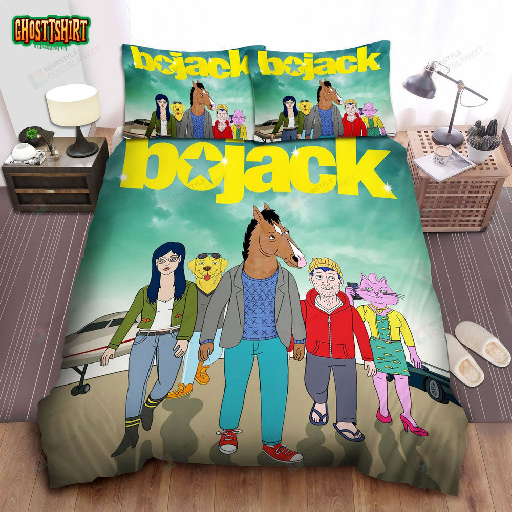 Bojack Horseman Main Characters Image Bed Sheets Spread Comforter Duvet Cover Bedding Set