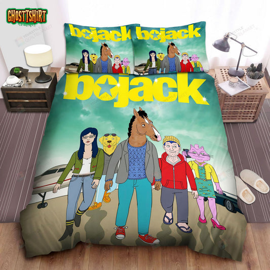 Bojack Horseman Main Characters Image Bed Sheets Spread Comforter Duvet Cover Bedding Set