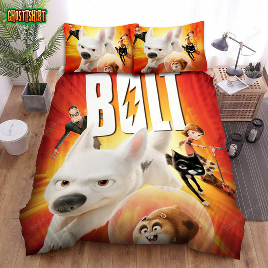 Bolt (2008) Poster Movie Poster Bed Sheets Duvet Cover Bedding Set Ver 1