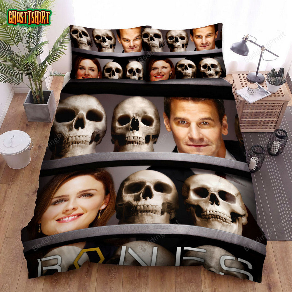 Bones (2005–2017) Movie Poster 4 Bed Sheets Duvet Cover Bedding Set