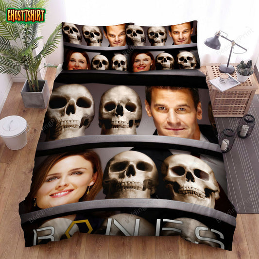Bones (2005–2017) Movie Poster 4 Bed Sheets Duvet Cover Bedding Set