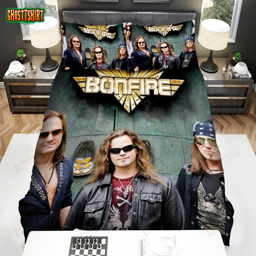 Bonfire Band Members Bed Sheets Spread Comforter Duvet Cover Bedding Set