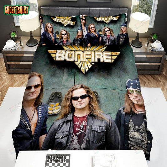 Bonfire Band Members Bed Sheets Spread Comforter Duvet Cover Bedding Set