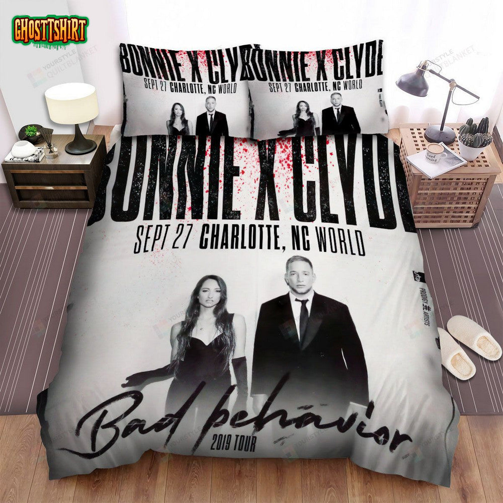 Bonnie & Clyde Bad Behavior Poster Bed Sheets Spread Comforter Duvet Cover Bedding Set