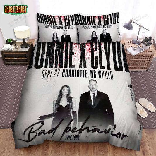 Bonnie & Clyde Bad Behavior Poster Bed Sheets Spread Comforter Duvet Cover Bedding Set