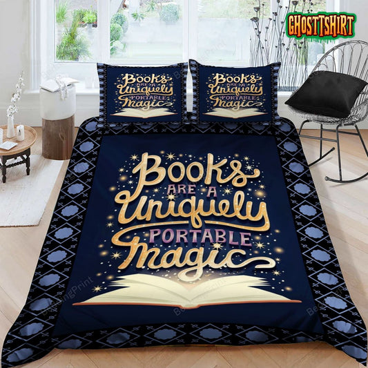 Books Are A Uniquely Portable Magic Bed Sheets Duvet Cover Bedding Set